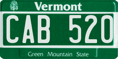 VT license plate CAB520