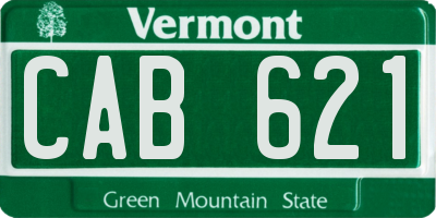 VT license plate CAB621