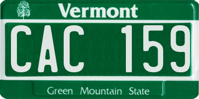 VT license plate CAC159