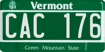 VT license plate CAC176