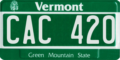 VT license plate CAC420
