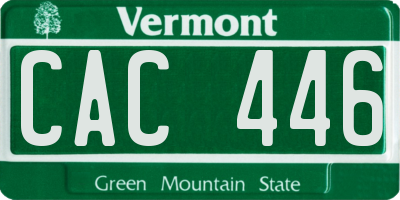 VT license plate CAC446