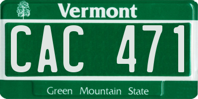 VT license plate CAC471