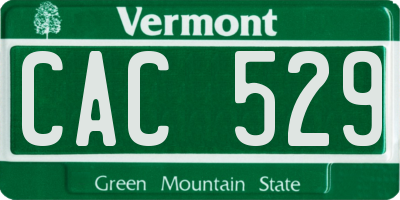 VT license plate CAC529