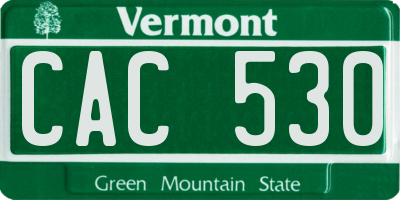 VT license plate CAC530