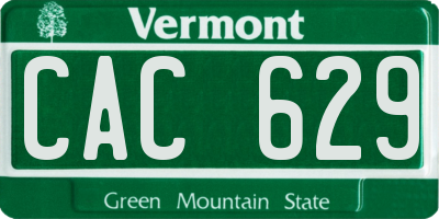 VT license plate CAC629