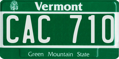 VT license plate CAC710