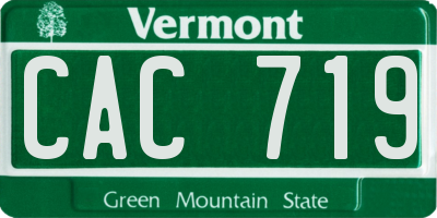 VT license plate CAC719
