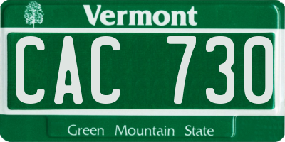 VT license plate CAC730