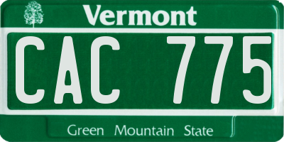 VT license plate CAC775