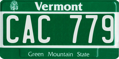 VT license plate CAC779
