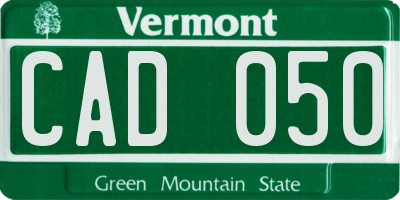 VT license plate CAD050