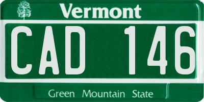 VT license plate CAD146