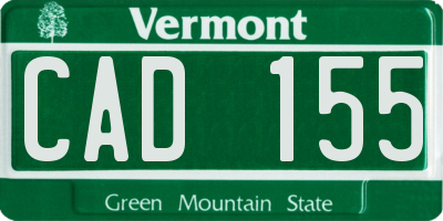 VT license plate CAD155