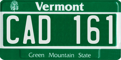 VT license plate CAD161