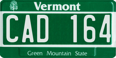 VT license plate CAD164