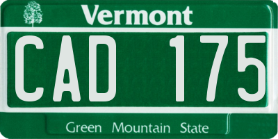 VT license plate CAD175