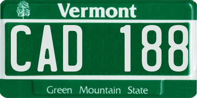 VT license plate CAD188