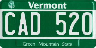 VT license plate CAD520