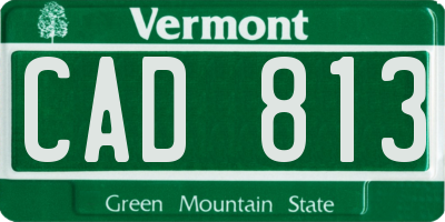 VT license plate CAD813