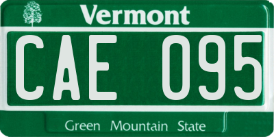 VT license plate CAE095