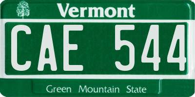 VT license plate CAE544