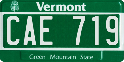 VT license plate CAE719