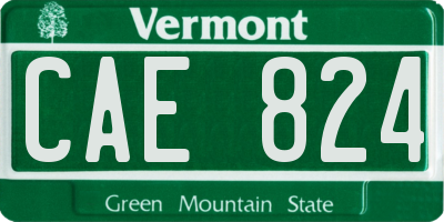 VT license plate CAE824