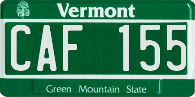 VT license plate CAF155