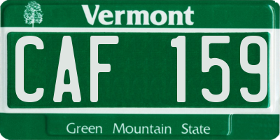 VT license plate CAF159