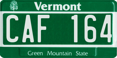 VT license plate CAF164