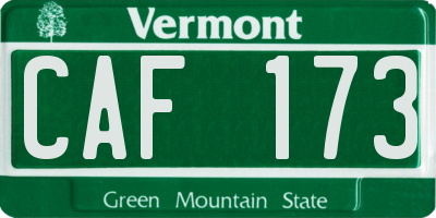VT license plate CAF173