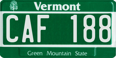VT license plate CAF188