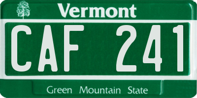 VT license plate CAF241