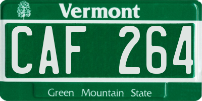 VT license plate CAF264