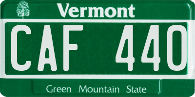 VT license plate CAF440