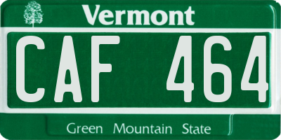 VT license plate CAF464