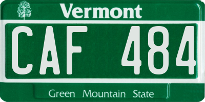 VT license plate CAF484