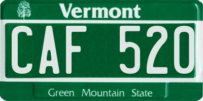 VT license plate CAF520