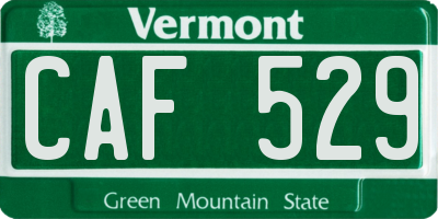 VT license plate CAF529