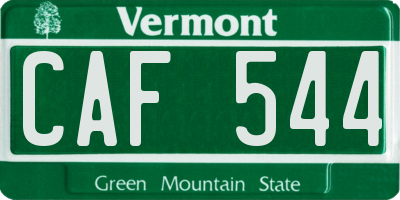 VT license plate CAF544
