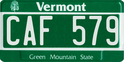 VT license plate CAF579