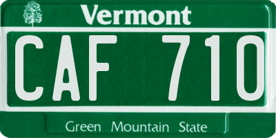 VT license plate CAF710