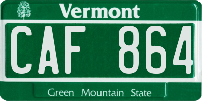 VT license plate CAF864