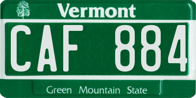 VT license plate CAF884