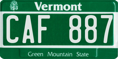 VT license plate CAF887