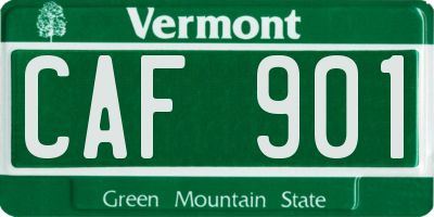 VT license plate CAF901