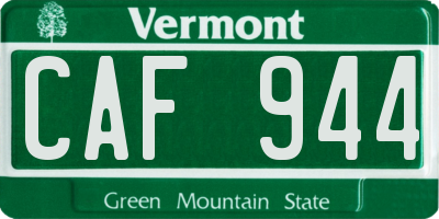 VT license plate CAF944