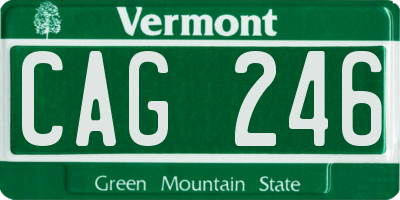 VT license plate CAG246