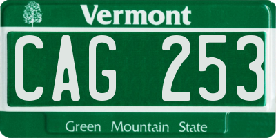 VT license plate CAG253